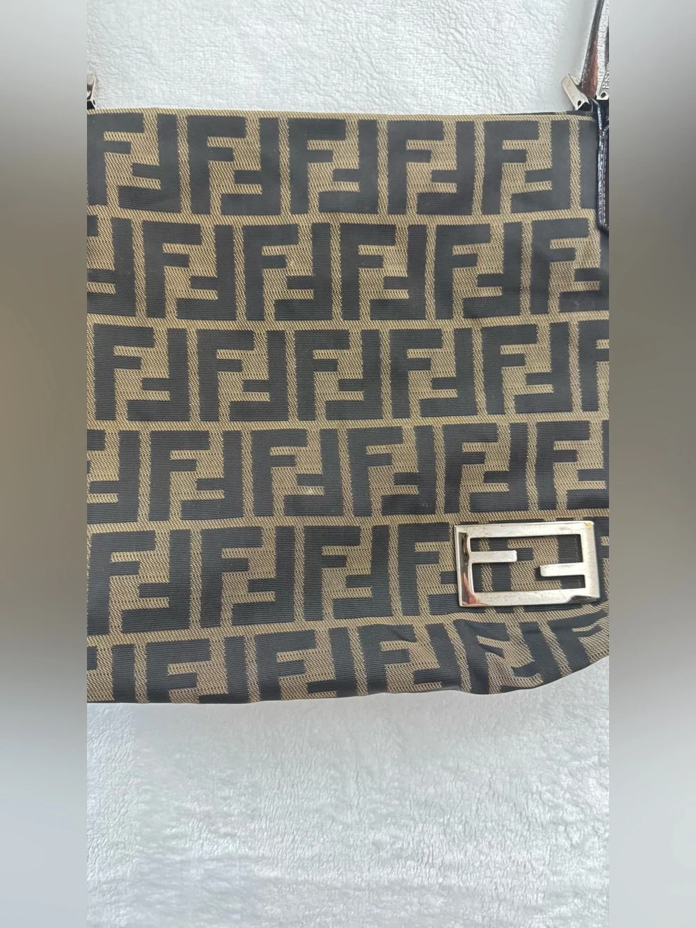 Fendi Zucca Canvas Tote vintage bag, interior serial # tag
